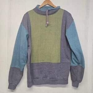 Vintage Colorblock Sweatshirt Multicolor Retro 90s Streetwear Size Medium